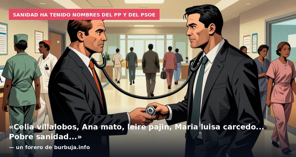 Sanidad ha tenido nombres del PP y del PSOE: «Celia villalobos, Ana mato, leire pajin, Maria luisa carcedo... Pobre sanidad...» — un forero de burbuja.info