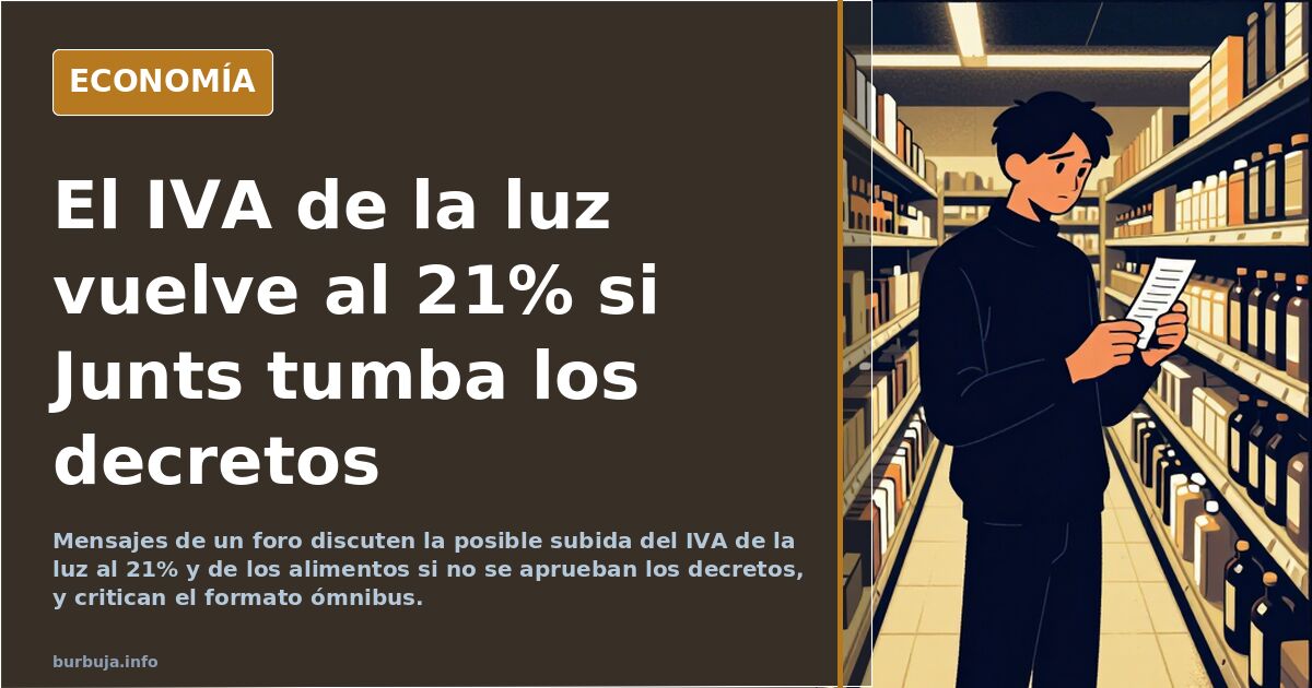Un foro debate la subida del IVA de la luz al 21% y de los alimentos