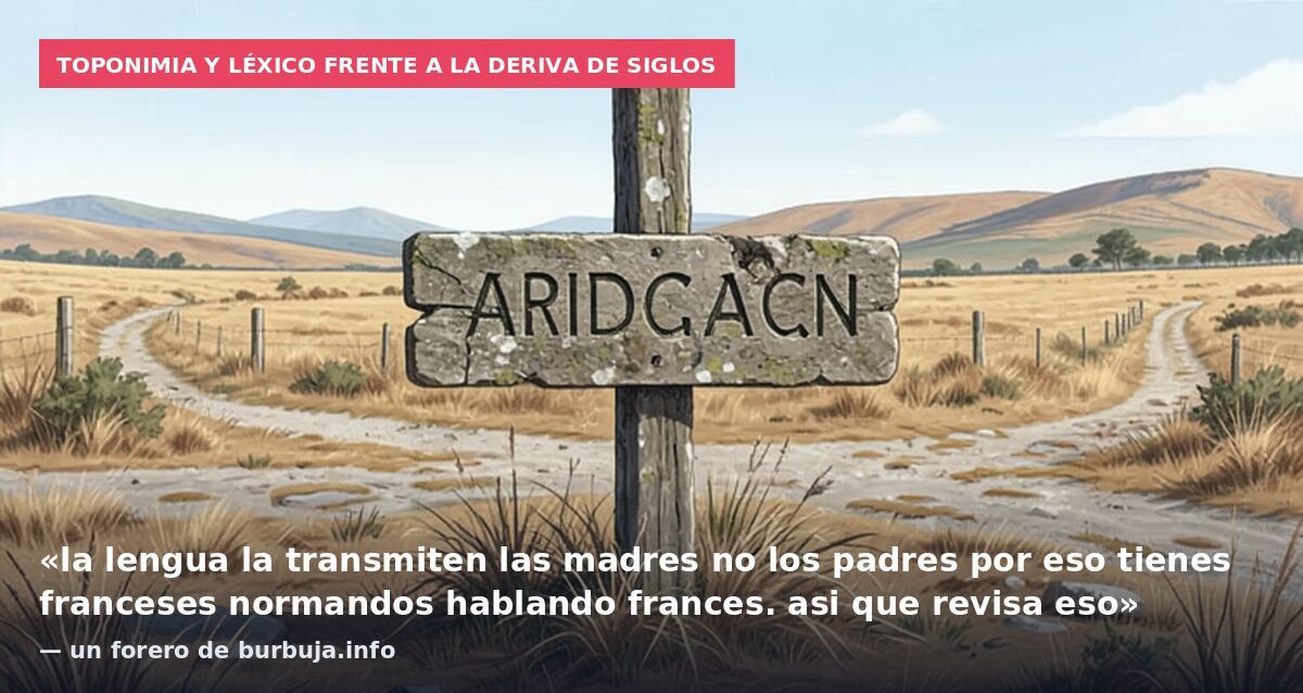 Toponimia y léxico frente a la deriva de siglos: «la lengua la transmiten las madres no los padres por eso tienes franceses normandos hablando frances. asi que revisa eso» — un forero de burbuja.info