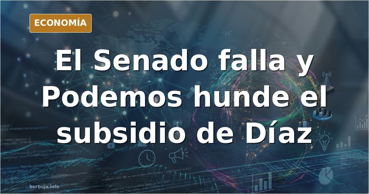 Hemiciclo del Senado con escaños vacíos y pantallas de votación apagadas durante la sesión del decreto del subsidio