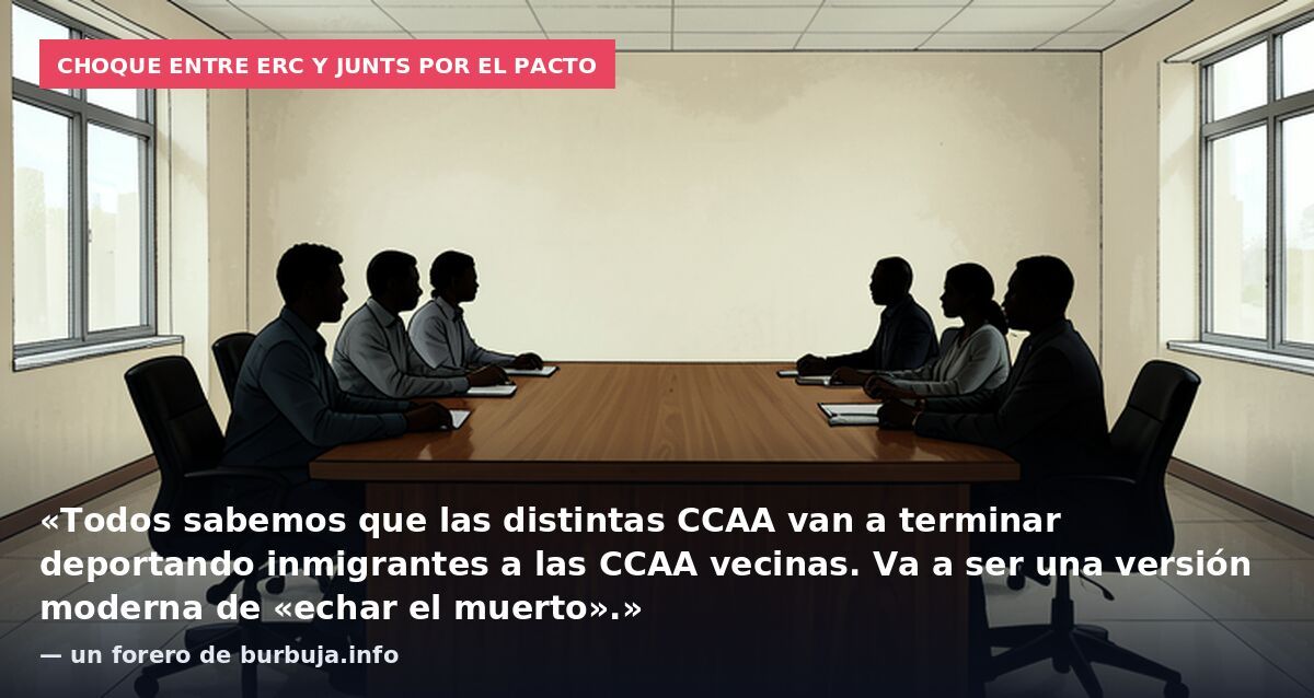 Choque entre ERC y Junts por el pacto: «Todos sabemos que las distintas CCAA van a terminar deportando inmigrantes a las CCAA vecinas. Va a ser una versión moderna de «echar el muerto».» — un forero de burbuja.info