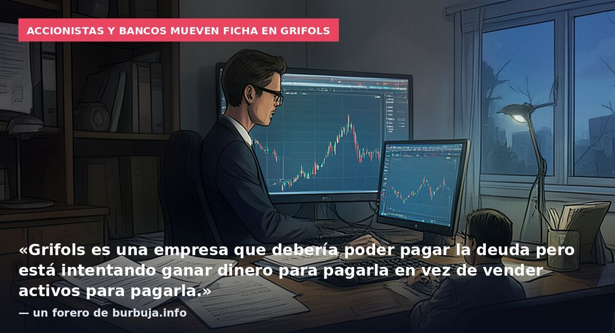 Accionistas y bancos mueven ficha en Grifols: «Grifols es una empresa que debería poder pagar la deuda pero está intentando ganar dinero para pagarla en vez de vender activos para pagarla.» — un forero de burbuja.info