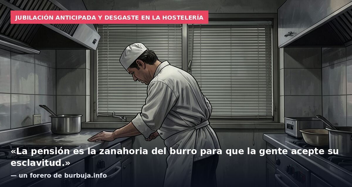 Jubilación anticipada y desgaste en la hostelería: «La pensión es la zanahoria del burro para que la gente acepte su esclavitud.» — un forero de burbuja.info