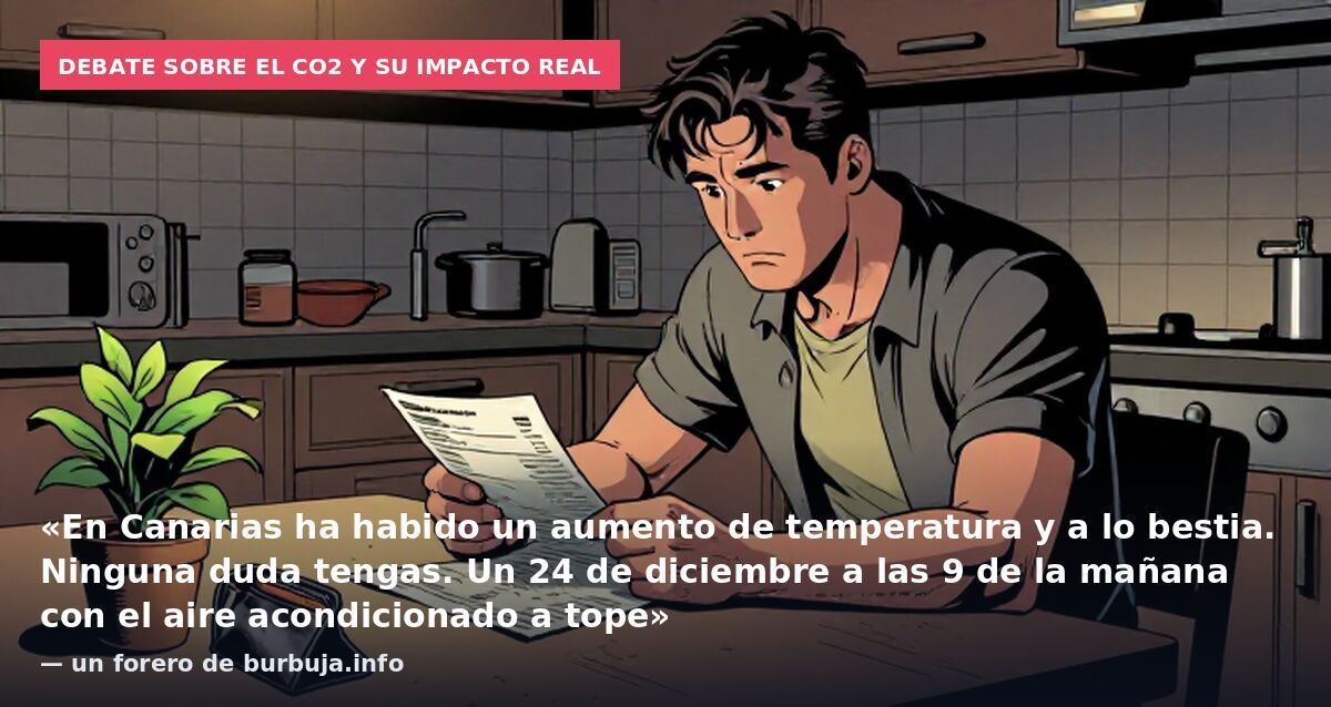 Debate sobre el CO2 y su impacto real: «En Canarias ha habido un aumento de temperatura y a lo bestia. Ninguna duda tengas. Un 24 de diciembre a las 9 de la mañana con el aire acondicionado a tope» — un forero de burbuja.info