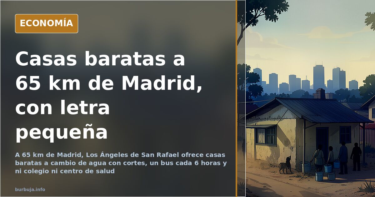 Urbanización de Los Ángeles de San Rafael sobre una planicie de la sierra, con chalets dispersos y la AP-6 al fondo