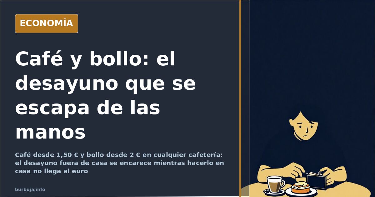 Café desde 1,50 € y bollo desde 2 €: el desayuno se encarece