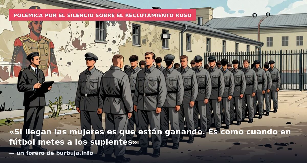 Polémica por el silencio sobre el reclutamiento ruso: «Si llegan las mujeres es que están ganando. Es como cuando en fútbol metes a los suplentes» — un forero de burbuja.info