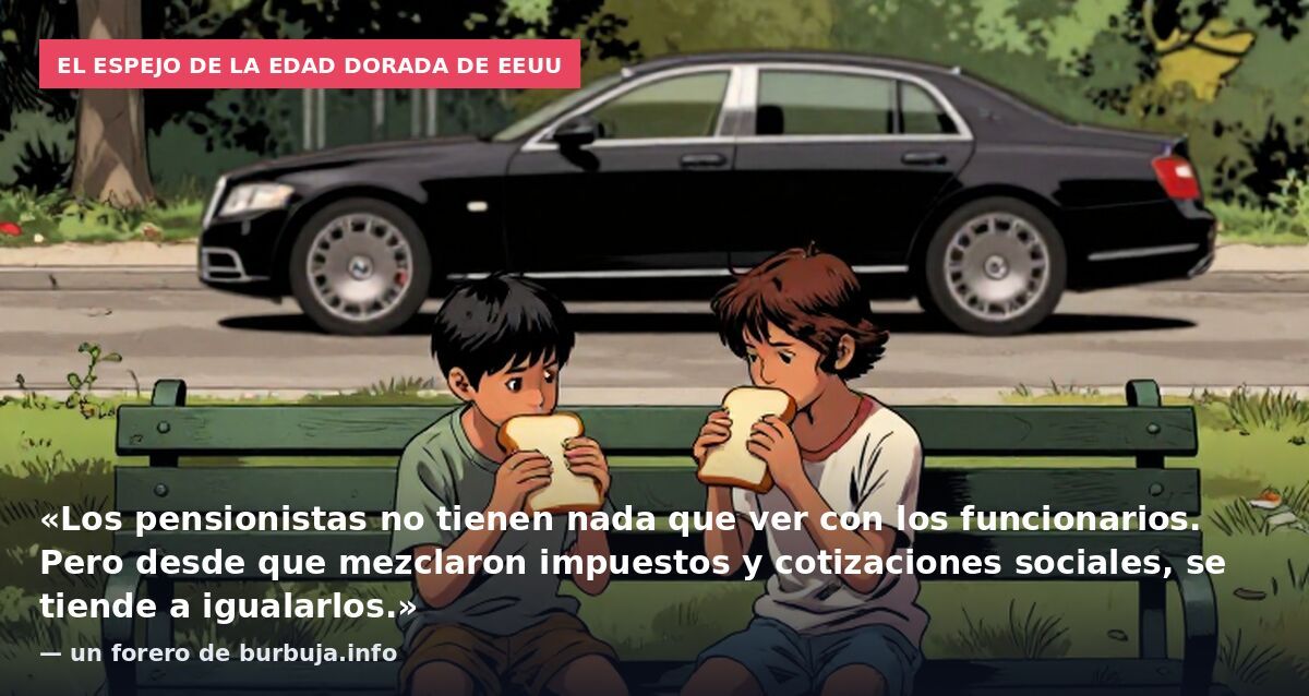 El espejo de la edad dorada de EEUU: «Los pensionistas no tienen nada que ver con los funcionarios. Pero desde que mezclaron impuestos y cotizaciones sociales, se tiende a igualarlos.» — un forero de burbuja.info