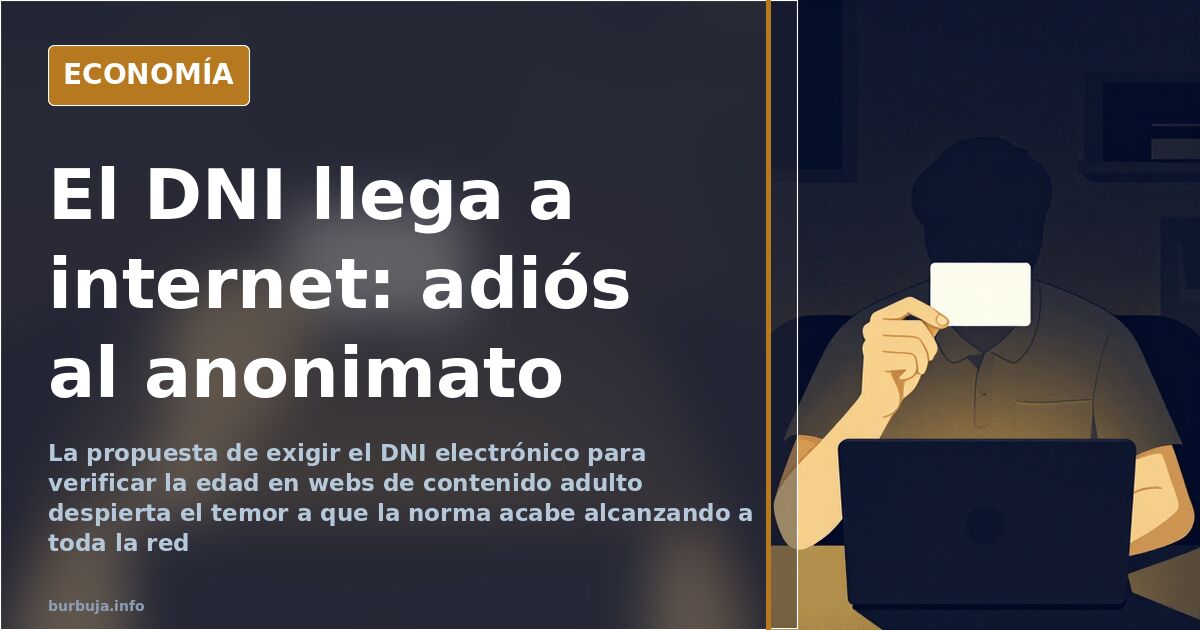 Ilustración de una tarjeta de identificación digital frente a una pantalla, símbolo de la verificación de edad con DNI