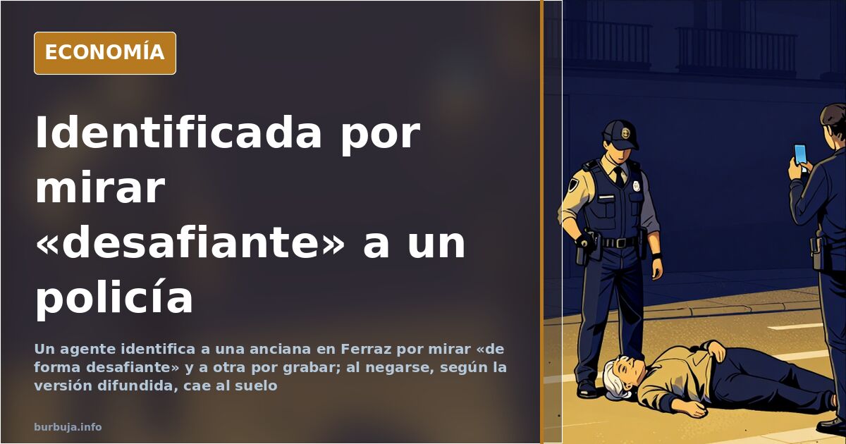 Policía identifica a una anciana en Ferraz por mirar «desafiante»