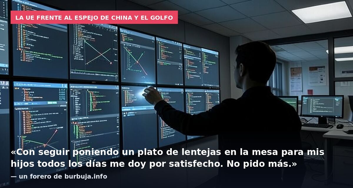 La UE frente al espejo de China y el Golfo: «Con seguir poniendo un plato de lentejas en la mesa para mis hijos todos los días me doy por satisfecho. No pido más.» — un forero de burbuja.info