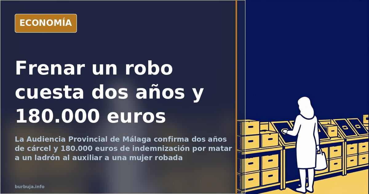 Dos años de cárcel y 180.000 euros por frenar un robo