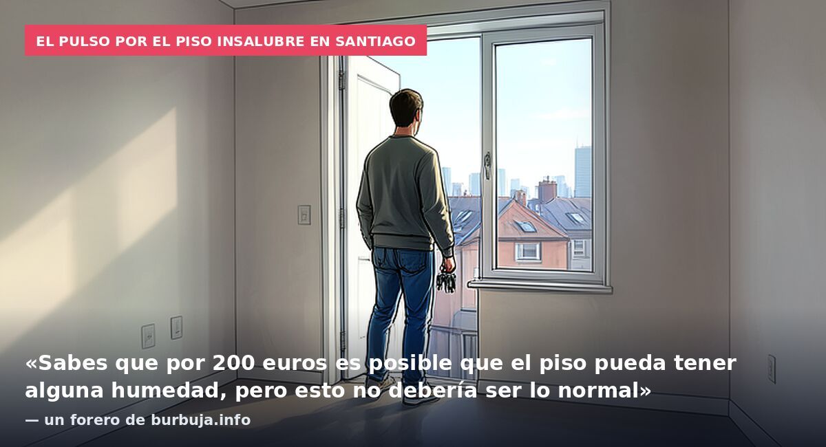El pulso por el piso insalubre en Santiago: «Sabes que por 200 euros es posible que el piso pueda tener alguna humedad, pero esto no debería ser lo normal» — un forero de burbuja.info