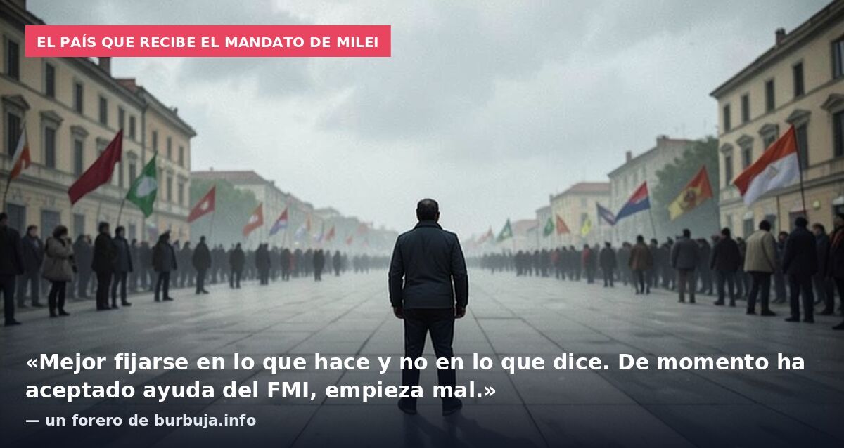 El país que recibe el mandato de Milei: «Mejor fijarse en lo que hace y no en lo que dice. De momento ha aceptado ayuda del FMI, empieza mal.» — un forero de burbuja.info