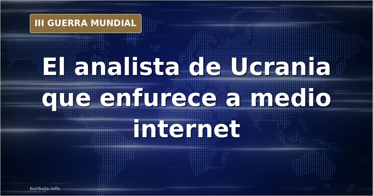 Silueta de un analista frente a un mapa de Ucrania con líneas de frente y equipo militar en tonos desaturados