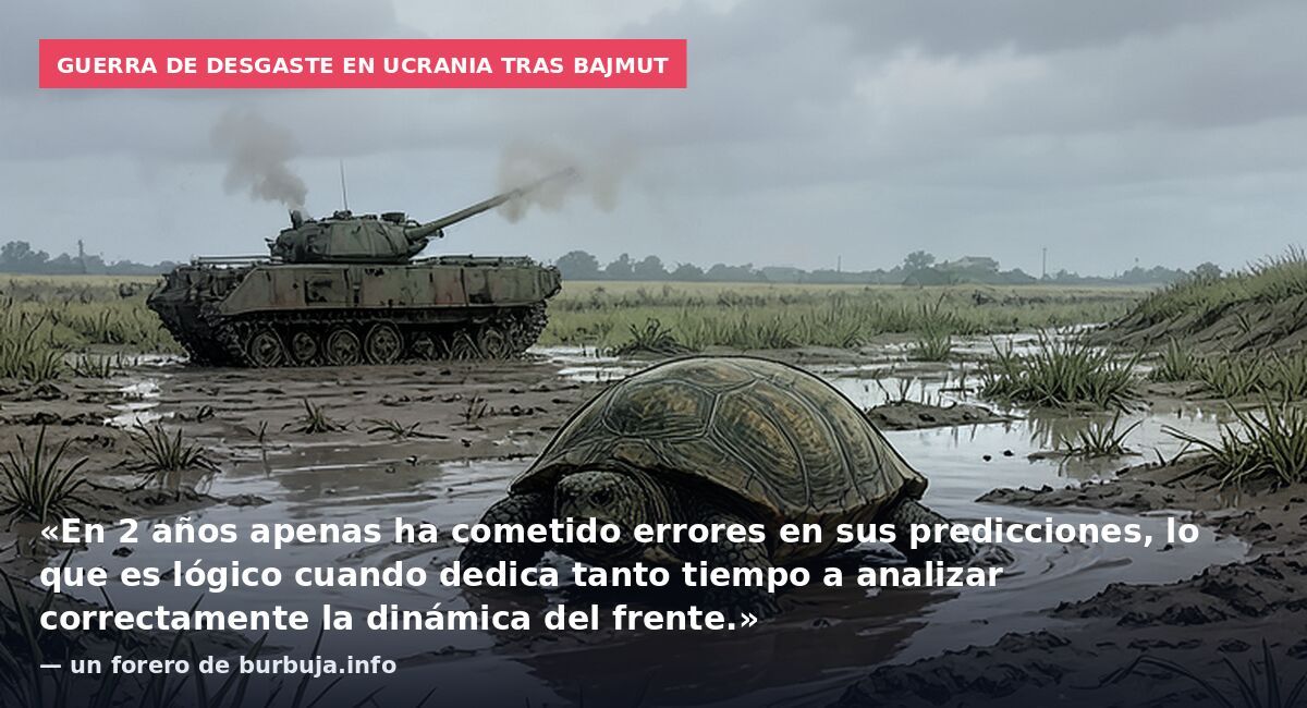 Guerra de desgaste en Ucrania tras Bajmut: «En 2 años apenas ha cometido errores en sus predicciones, lo que es lógico cuando dedica tanto tiempo a analizar correctamente la dinámica del frente.» — un forero de burbuja.info