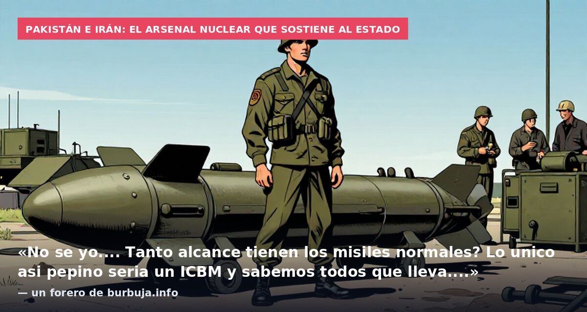 Pakistán e Irán: el arsenal nuclear que sostiene al Estado: «No se yo.... Tanto alcance tienen los misiles normales? Lo unico asi pepino seria un ICBM y sabemos todos que lleva....» — un forero de burbuja.info