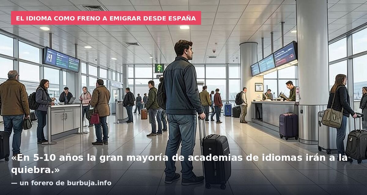 El idioma como freno a emigrar desde España: «En 5-10 años la gran mayoría de academias de idiomas irán a la quiebra.» — un forero de burbuja.info