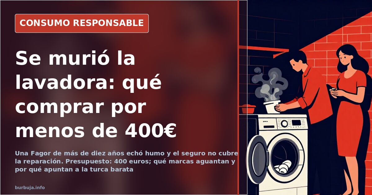 Lavadora frontal en una cocina con la puerta abierta y un bote de detergente sobre el tambor