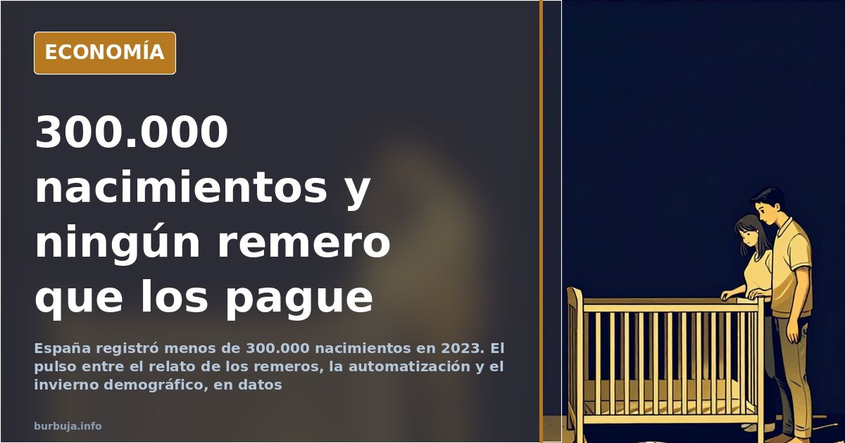 Ilustración editorial en azul marino y dorado con barras que comparan el porcentaje de población inmigrante de España, Japón 