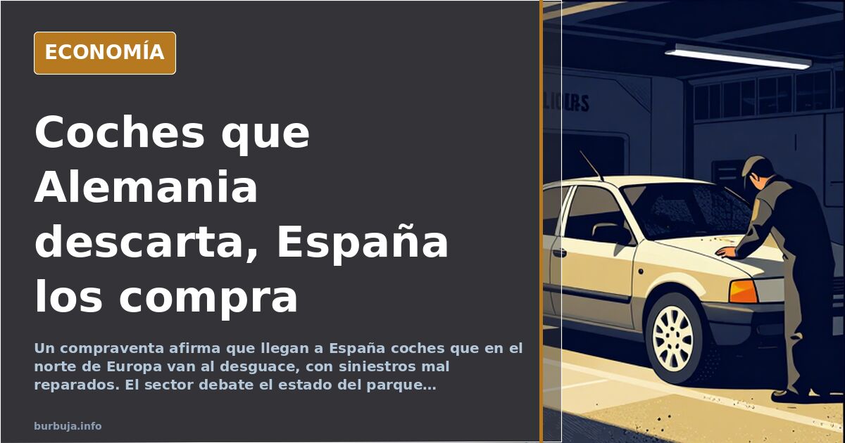 Un compraventa dice que España recibe coches que en Alemania van al desguace