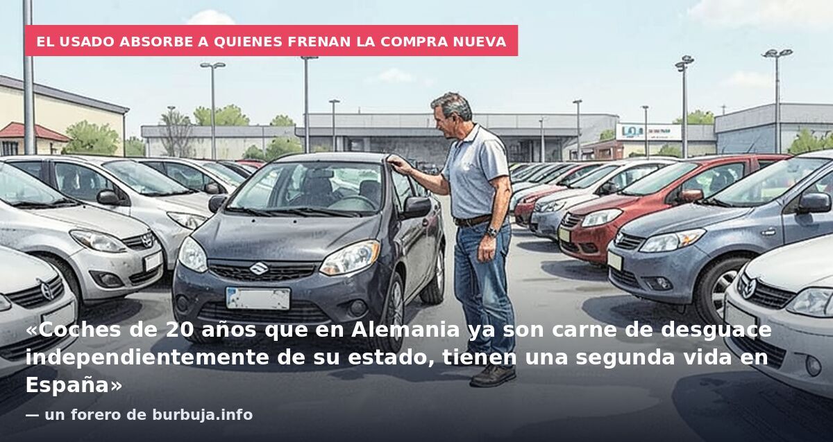 El usado absorbe a quienes frenan la compra nueva: «Coches de 20 años que en Alemania ya son carne de desguace independientemente de su estado, tienen una segunda vida en España» — un forero de burbuja.info