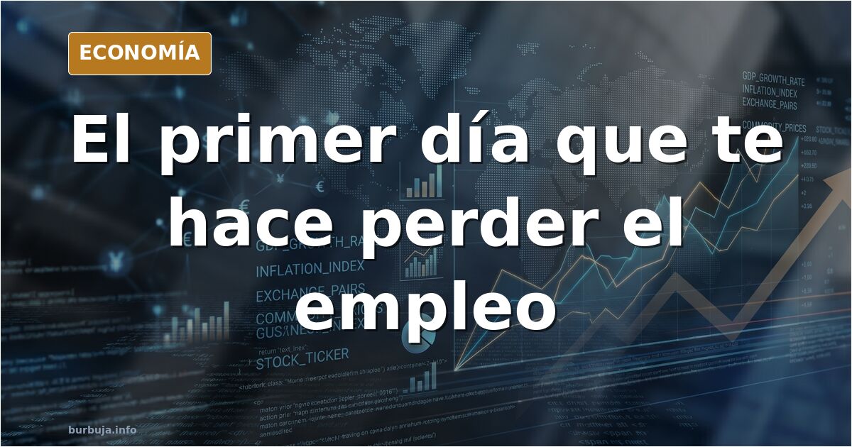 Ilustración editorial de un trabajador recién incorporado con carpeta y corbata ante una nave industrial, observado por compa