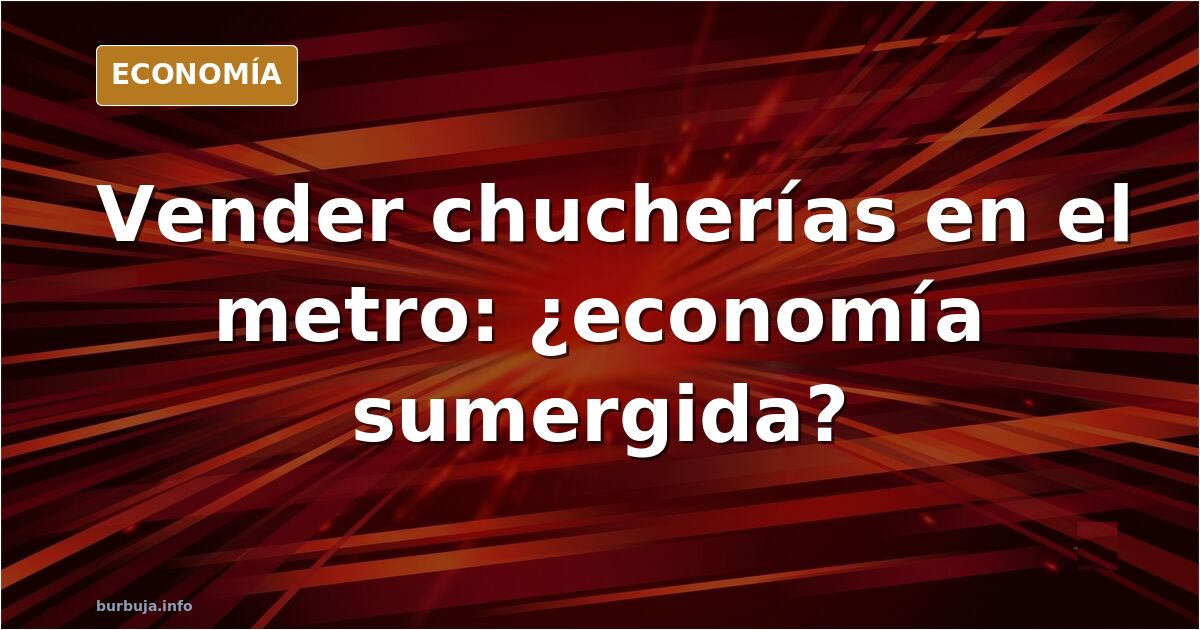 Vendedor ambulante ofreciendo chucherías en un vagón de metro de Madrid