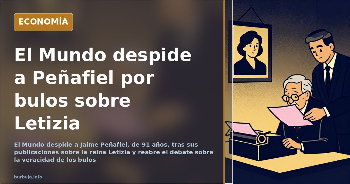 El Mundo despide a Peñafiel tras sus ataques a la reina Letizia
