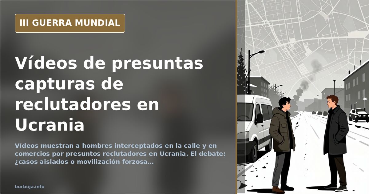Vídeos de capturas en la calle avivan el debate sobre el reclutamiento en Ucrania