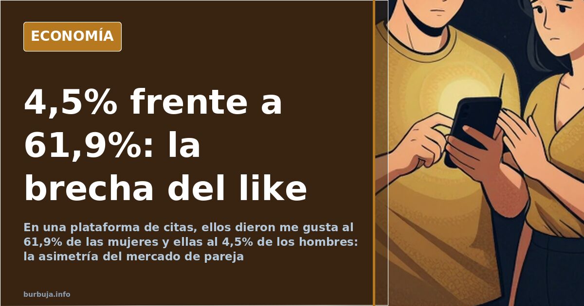 Ellas dan like al 4,5% de los hombres y ellos al 61,9%