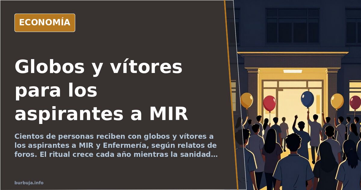 MIR y Enfermería: globos y vítores a la salida del examen