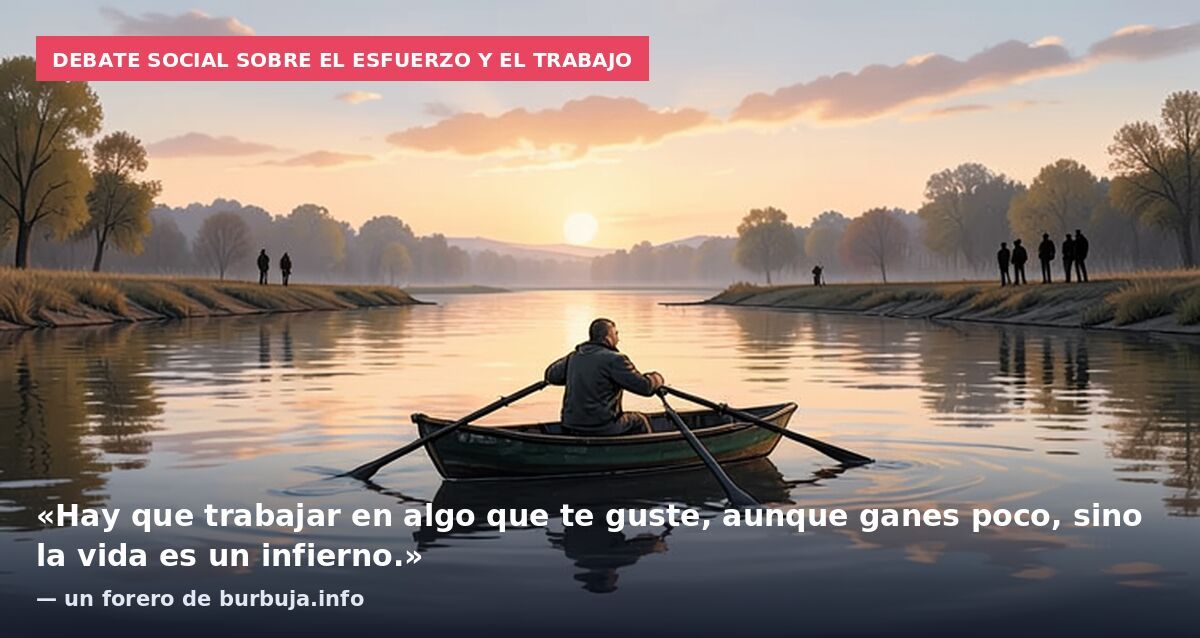 Debate social sobre el esfuerzo y el trabajo: «Hay que trabajar en algo que te guste, aunque ganes poco, sino la vida es un infierno.» — un forero de burbuja.info