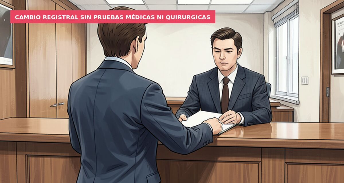 Cambio registral sin pruebas médicas ni quirúrgicas