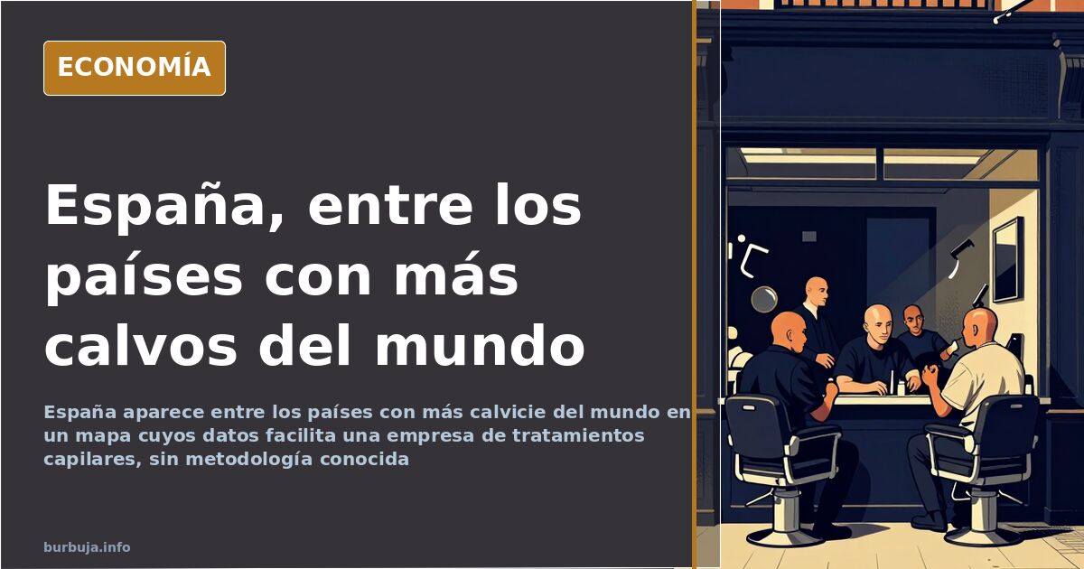 España, en cabeza mundial de calvos: el mapa que nadie firma
