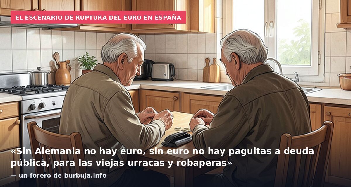 El escenario de ruptura del euro en España: «Sin Alemania no hay euro, sin euro no hay paguitas a deuda pública, para las viejas urracas y robaperas» — un forero de burbuja.info