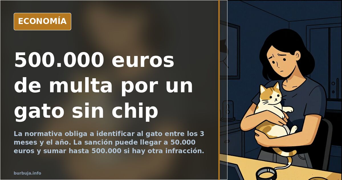 Multas de hasta 500.000 euros por no chipear al gato