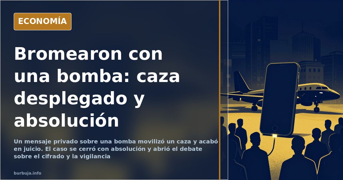Broma sobre una bomba: un caza desplegado y una absolución