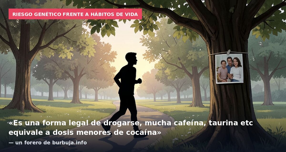 Riesgo genético frente a hábitos de vida: «Es una forma legal de drogarse, mucha cafeína, taurina etc equivale a dosis menores de cocaína» — un forero de burbuja.info