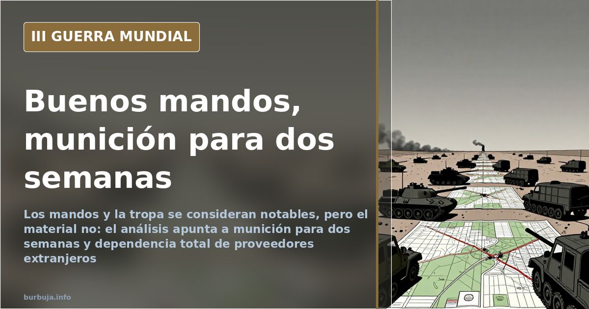 Ejército español: buenos mandos y munición para dos semanas