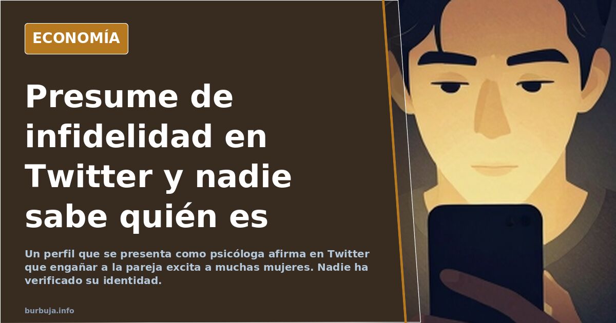 Supuesta psicóloga presume en Twitter de engañar a su pareja