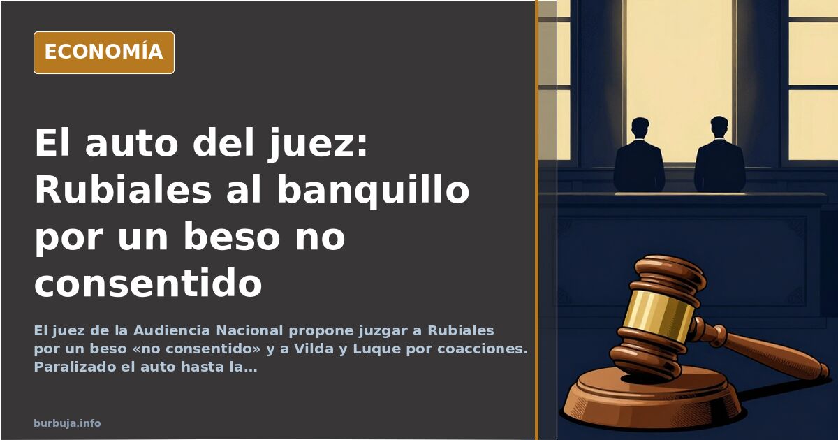 Firma del juez Francisco de Jorge sobre el auto que envía a juicio a Rubiales por el beso a Jenni Hermoso