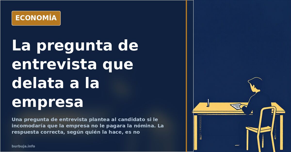 Formulario de test de selección con una pregunta subrayada sobre el impago de la nómina en una entrevista de trabajo