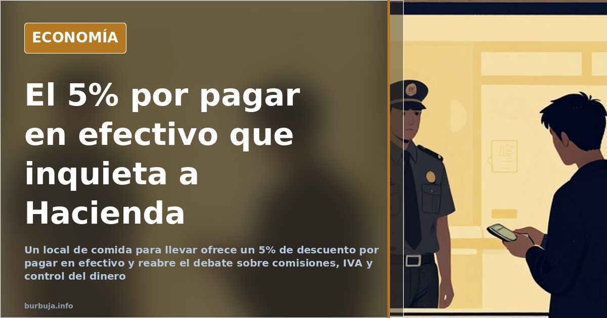 El 5% de descuento en efectivo que tensa comercio y Hacienda