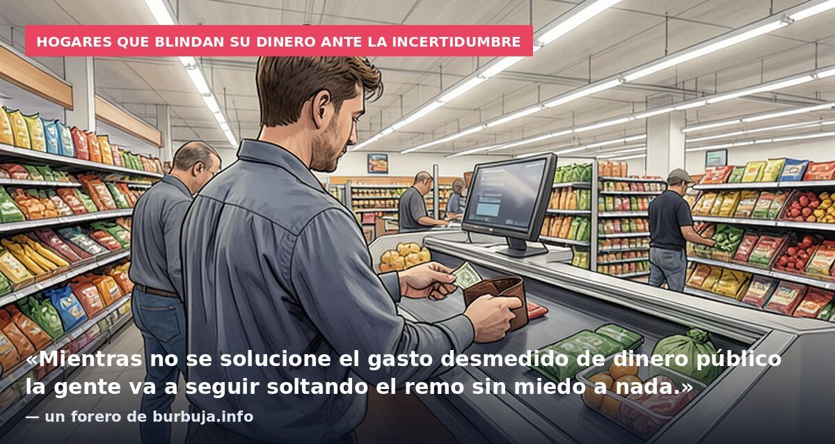 Hogares que blindan su dinero ante la incertidumbre: «Mientras no se solucione el gasto desmedido de dinero público la gente va a seguir soltando el remo sin miedo a nada.» — un forero de burbuja.info