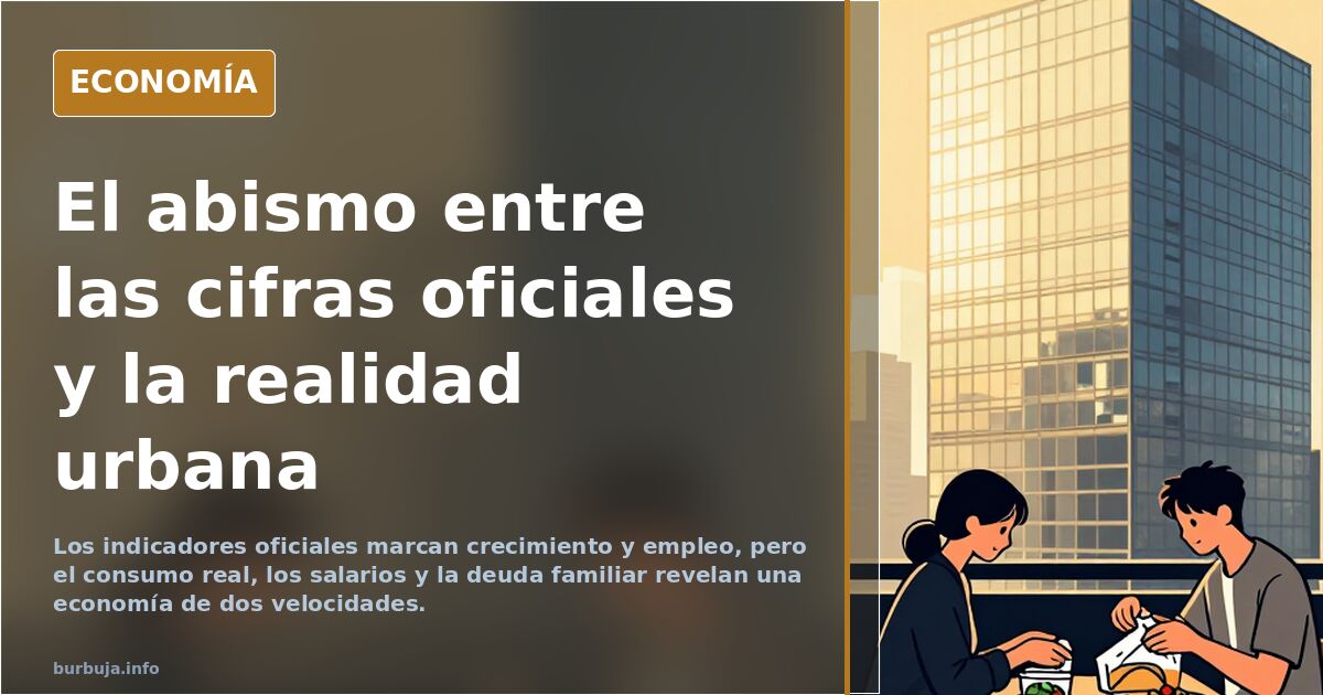 Gráfico comparativo mostrando la brecha entre la tasa de empleo oficial y el índice de confianza del consumidor en la calle