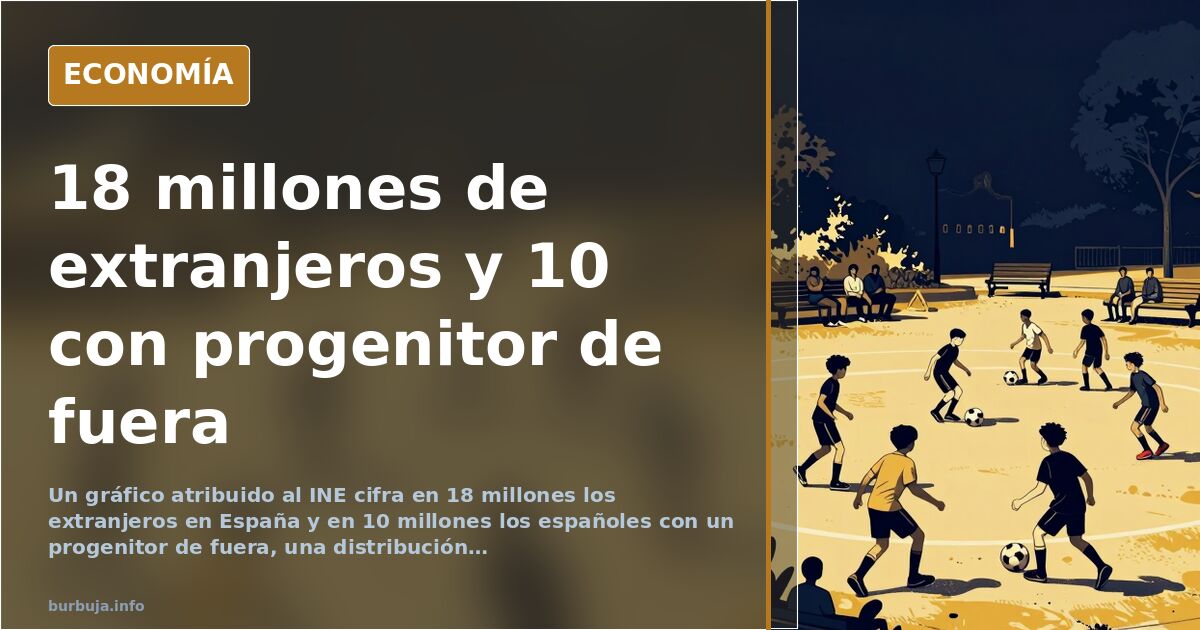 España: 18 millones de extranjeros y 10 con progenitor de fuera