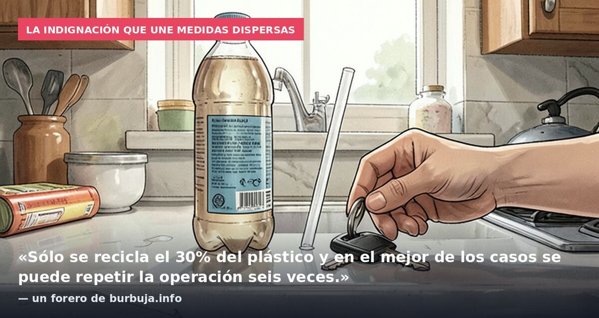La indignación que une medidas dispersas: «Sólo se recicla el 30% del plástico y en el mejor de los casos se puede repetir la operación seis veces.» — un forero de burbuja.info