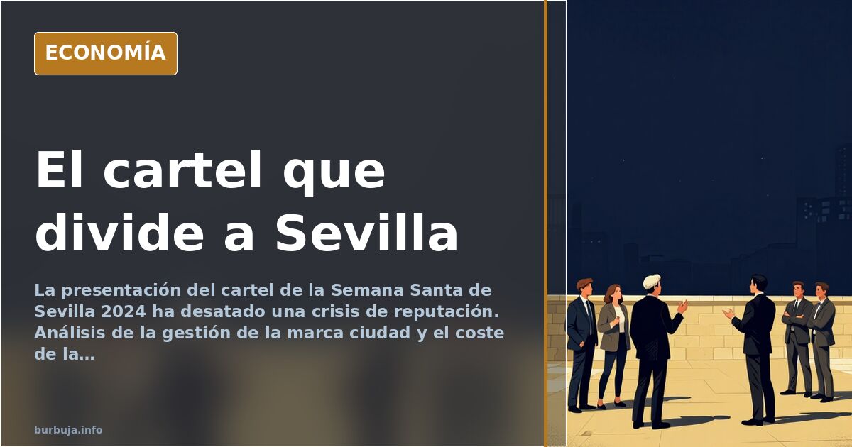 Cartel de la Semana Santa de Sevilla 2024 con una imagen de Jesús casi desnudo que ha generado polémica