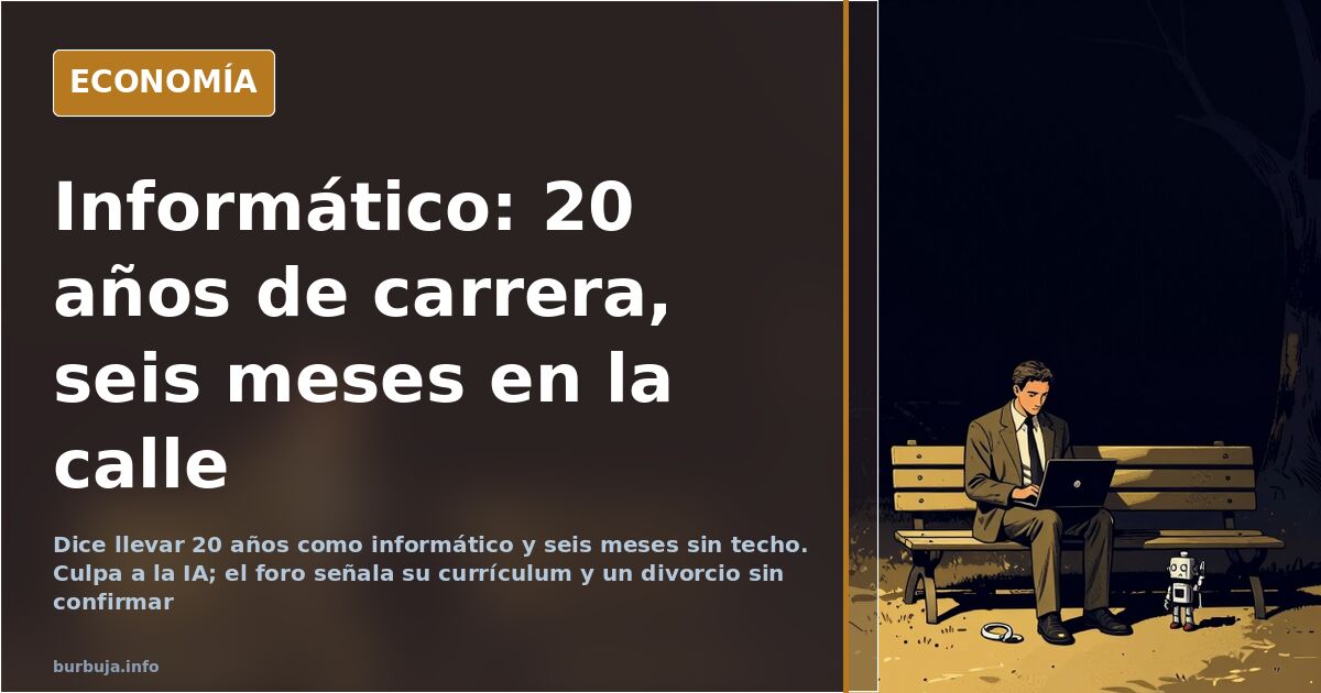 El caso del informático que dice llevar seis meses en la calle